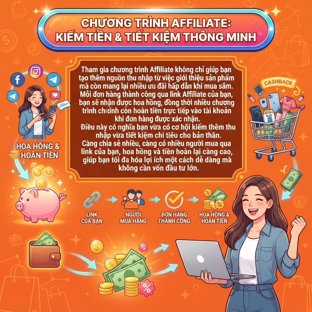 Kiếm Tiền 2 Lần Từ Một Đơn Hàng – Vừa Có Hoa Hồng, Vừa Được Hoàn Tiền!
